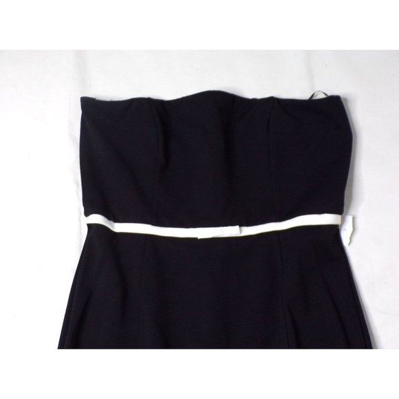 STAUD Honeydew Strapless Cocktail Dress Black and White Large NEW - Picture 9 of 12
